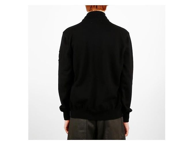 Cárdigan de algodón y plumas con cremallera Moncler Negro - vista 11