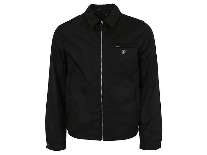 Prada Nylon-Bomberjacke Schwarz - Ansicht 2