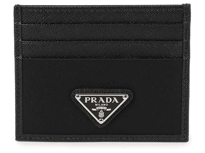 Prada Saffiano Leather Card Holder Black - view 3