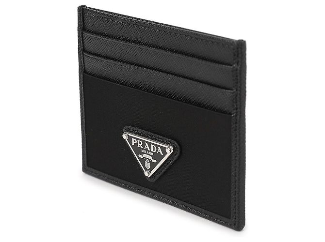 Prada Saffiano Leather Card Holder Black - view 4