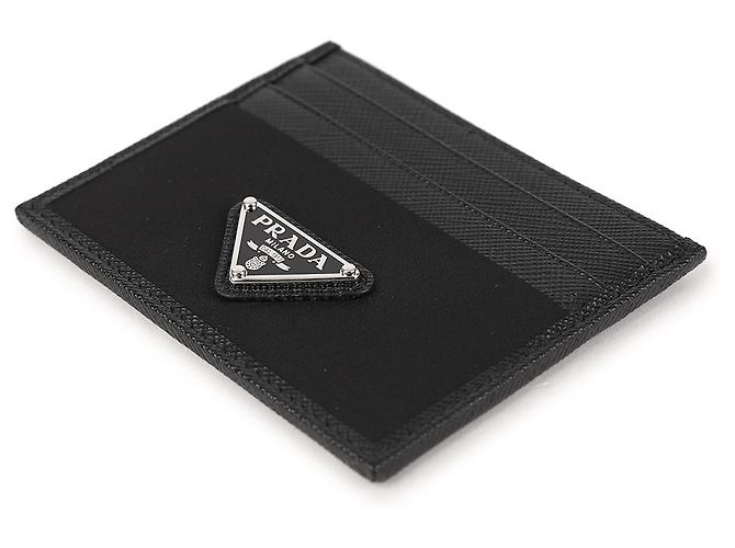 Prada Saffiano Leather Card Holder Black - view 6
