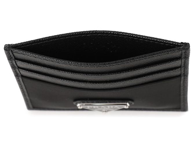 Prada Saffiano Leather Card Holder Black - view 7