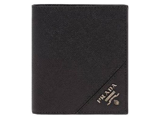 Prada Saffiano Metal Logo Wallet Black - view 4