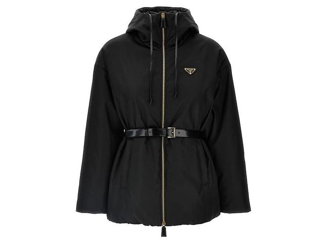 Prada Chaqueta Blouson de Re-Nylon Negro - vista 4
