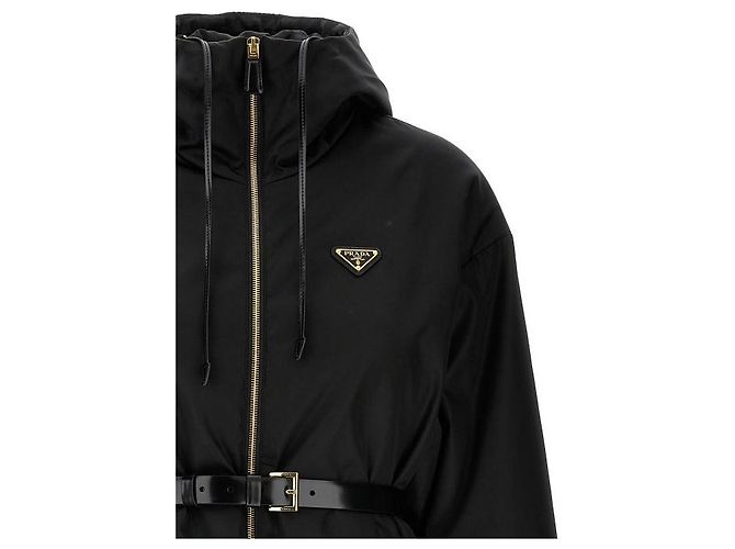 Prada Chaqueta Blouson de Re-Nylon Negro - vista 7