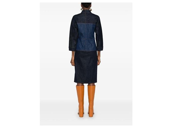Fendi Vestido de mezclilla azul de dos tonos - vista 6