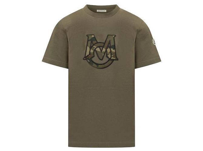 Moncler T-shirt in cotone con monogramma - vista 4