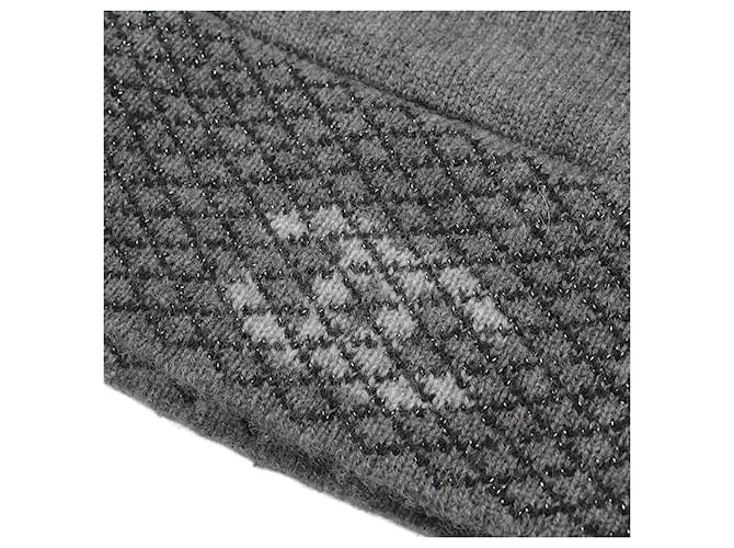 Chanel Grau Cashmere-Mix Mütze Braun - Ansicht 5