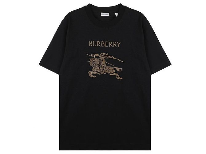 Burberry Baumwoll-T-Shirt Schwarz - Ansicht 3