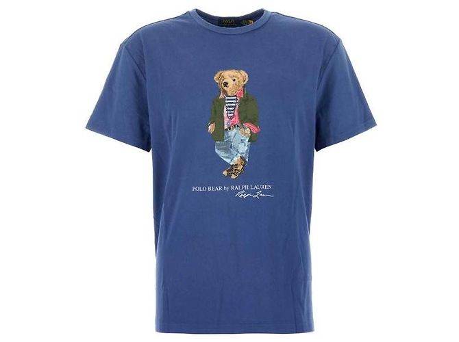 Ralph Lauren T-shirt in jersey di cotone a vestibilità classica con orso - vista 4