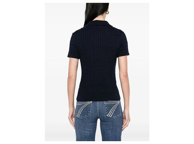 Ralph Lauren Kurzarmpullover aus Baumwolle mit Kabelstrick und Pony-Logo - Ansicht 7