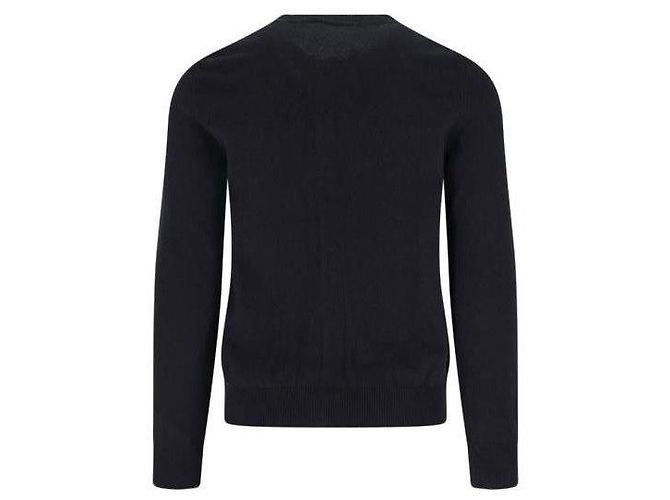 Comme Des Garcons Wollcardigan mit goldenem Herz-Patch AX Schwarz - Ansicht 5