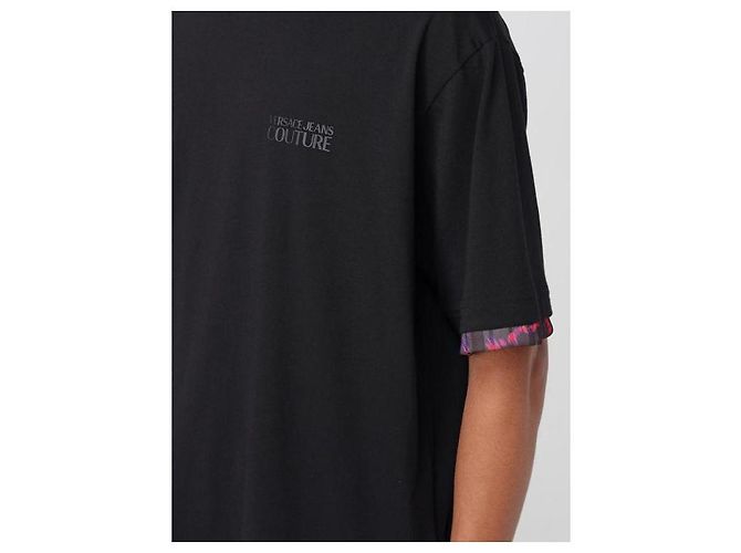 Versace Schicht-T-Shirt aus Baumwolle Schwarz - Ansicht 6