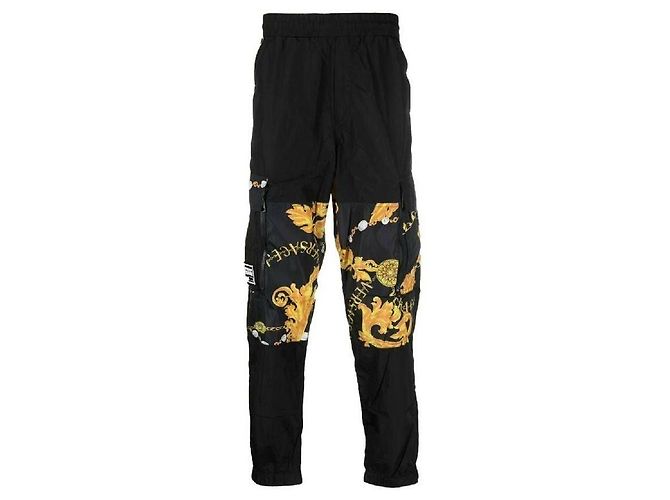 Versace Calças Cargo em Preto/Dourado - vista 4