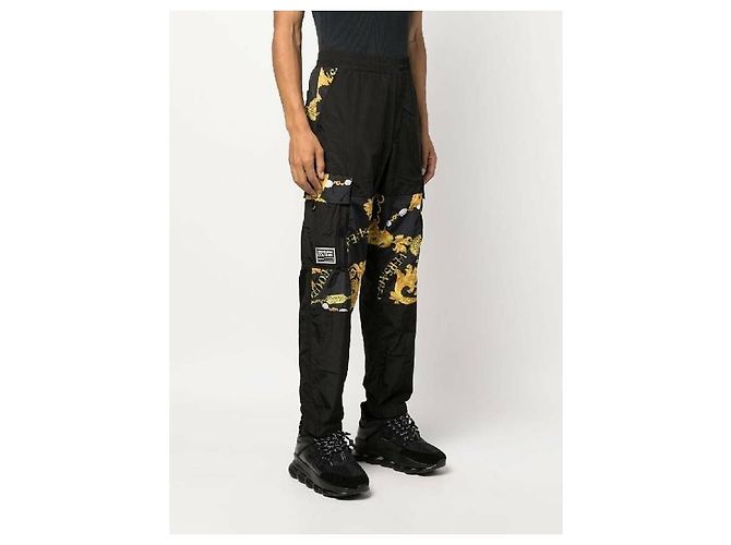 Versace Calças Cargo em Preto/Dourado - vista 5