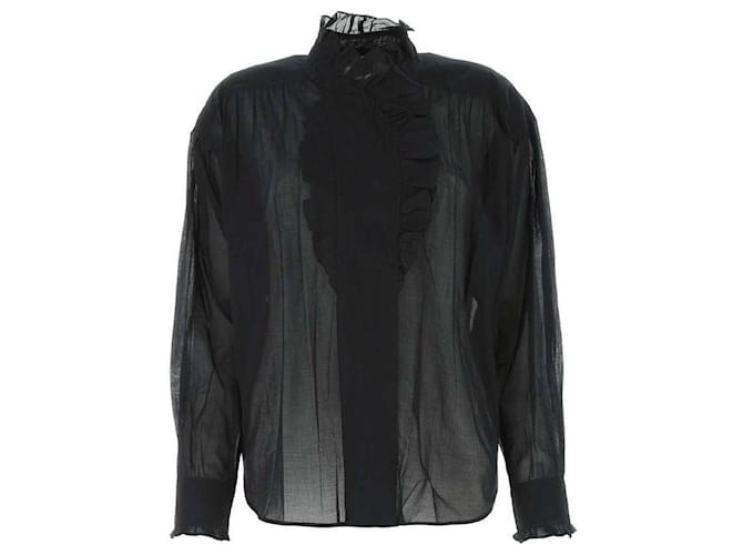 Isabel Marant Top de algodón hervido Negro - vista 4
