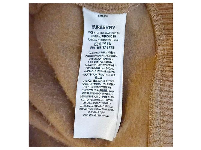 Burberry Sudadera de algodón con capucha y mangas largas con ribete a cuadros Castaño - vista 7