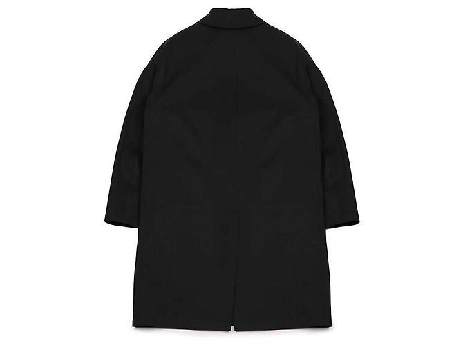 Saint Laurent Waterproof Canvas Coat Black - view 4