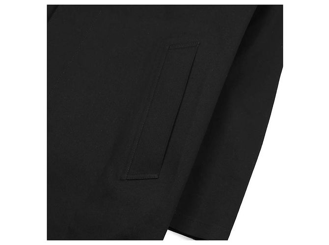Saint Laurent Waterproof Canvas Coat Black - view 9