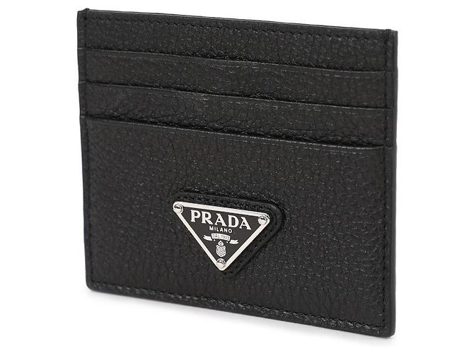Prada Leather Card Wallet Black - view 4