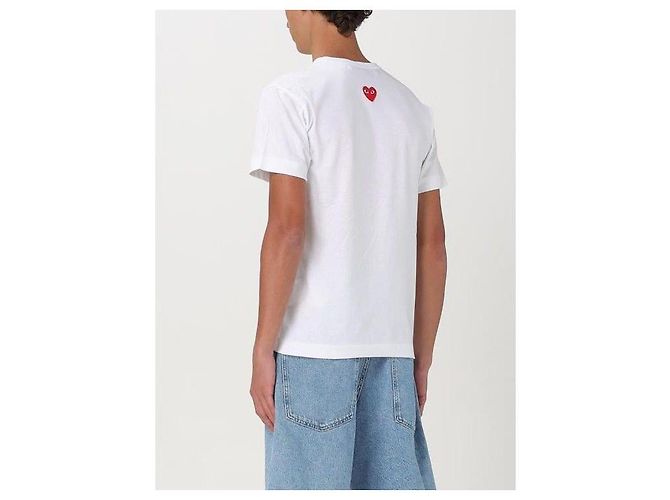 Comme Des Garcons Kurzarm-T-Shirt mit rotem Herz-Patch AX - Ansicht 5