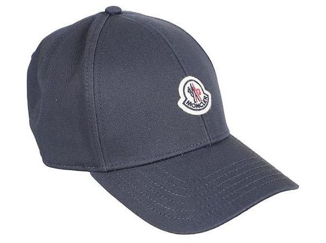 Moncler Gabardine-Baseballmütze Blau - Ansicht 4