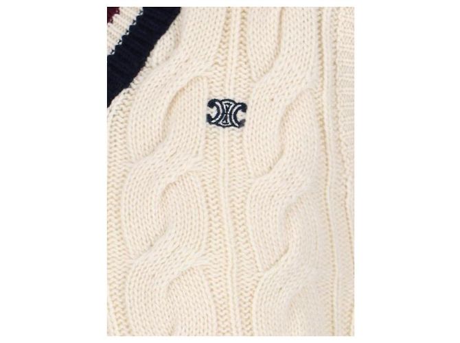 Céline V-Ausschnitt Kabelstrick Cashmere Triomphe - Ansicht 6