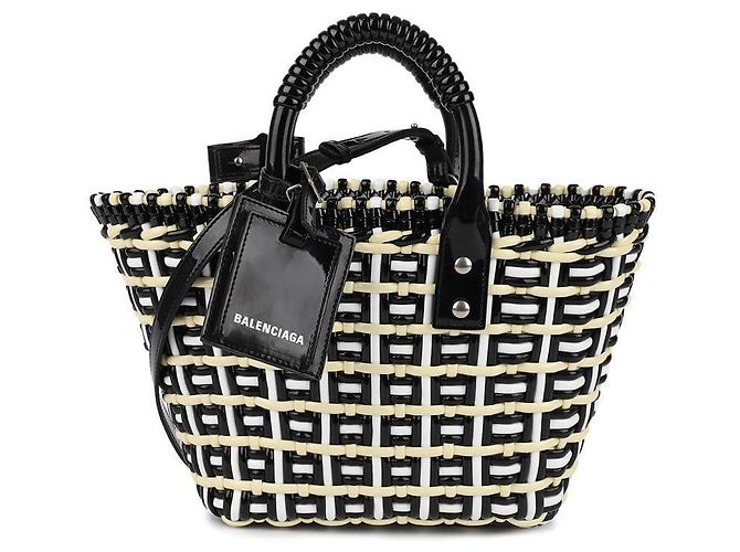 Balenciaga Borsa Tote Bistro XS Bianco - vista 3