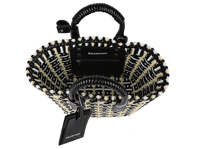 Balenciaga Borsa Tote Bistro XS Bianco - vista 7