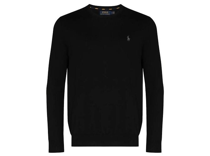 Ralph Lauren Pima-Baumwollstrick mit Pony-Logo Schwarz - Ansicht 4