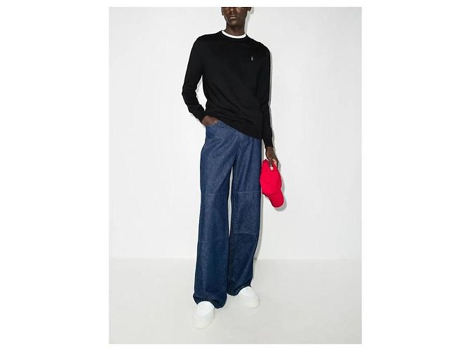 Ralph Lauren Pima-Baumwollstrick mit Pony-Logo Schwarz - Ansicht 8