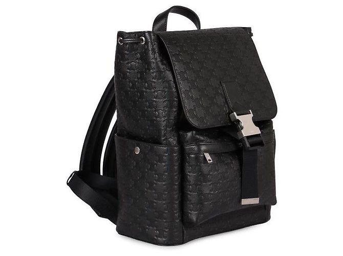 Céline Mochila em couro de bezerro com Triomphe em relevo Preto - vista 6