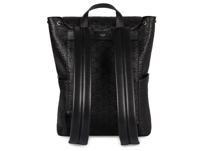 Céline Mochila em couro de bezerro com Triomphe em relevo Preto - vista 7