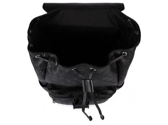 Céline Mochila em couro de bezerro com Triomphe em relevo Preto - vista 8