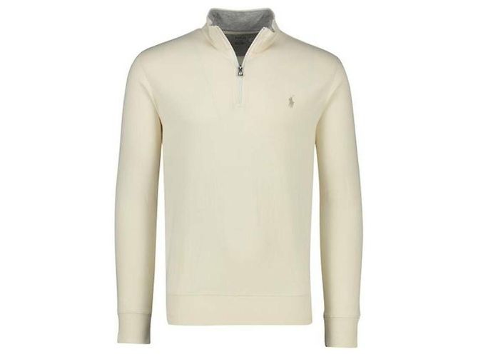 Ralph Lauren Pullover con zip a quarto e logo pony Bianco - vista 4