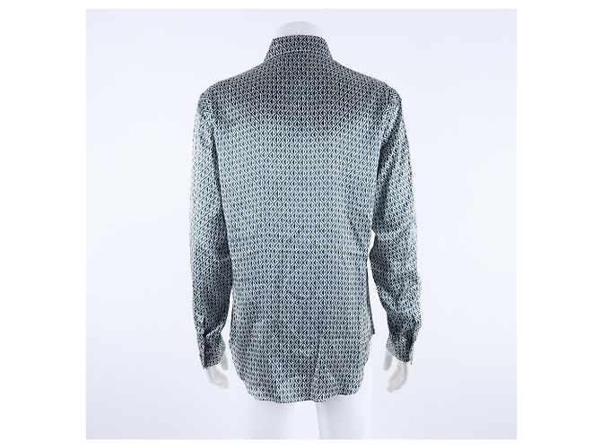 Camicia in seta a maniche lunghe Dior Homme Blu - vista 3