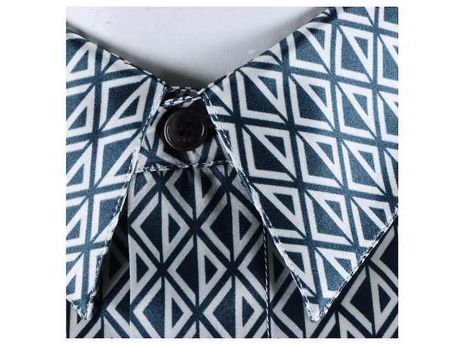 Camicia in seta a maniche lunghe Dior Homme Blu - vista 4