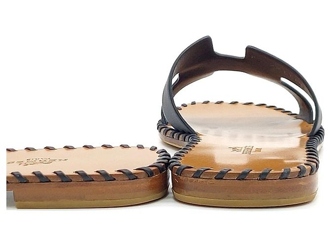 Pantofole Hermès Oran Marrone - vista 3