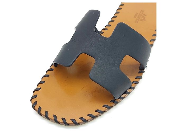 Pantofole Hermès Oran Marrone - vista 5