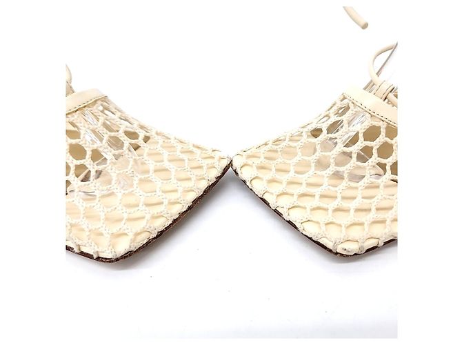 Sandali con lacci elasticizzati Bottega Veneta Bianco - vista 2