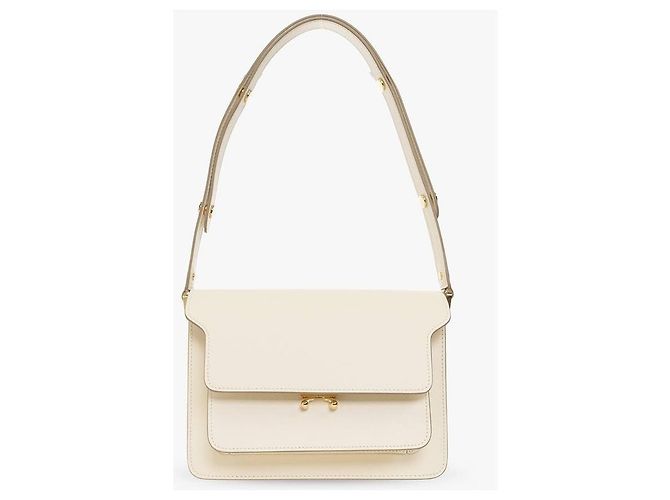 Marni Borsa Trunk Media Saffiano Media Arancione - vista 4
