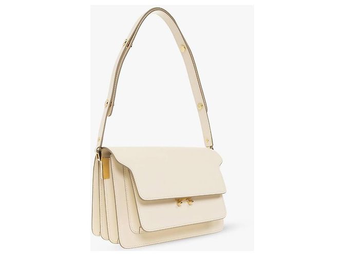 Marni Borsa Trunk Media Saffiano Media Arancione - vista 7