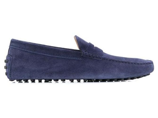 Tod's Mocassini da guida in scamosciato Blu - vista 3