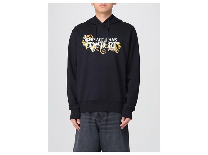 Versace Moletom com capuz com estampa barroca Preto - vista 4