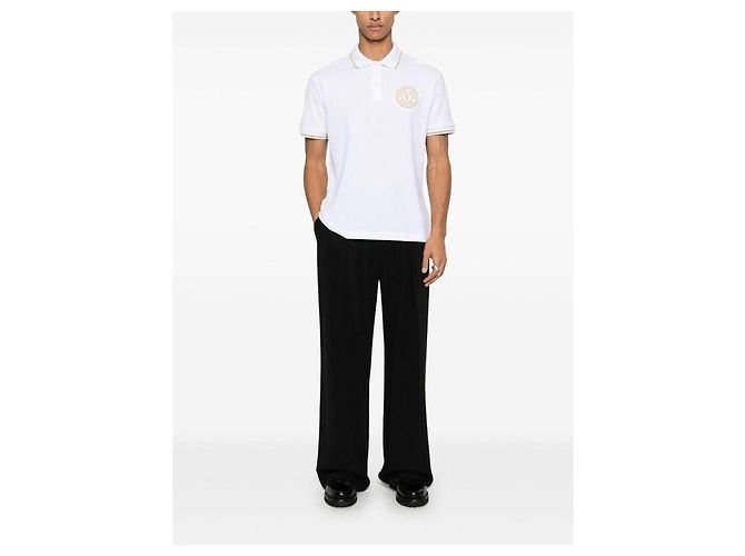 Versace Besticktes Polo-Shirt mit Emblem Weiß - Ansicht 6