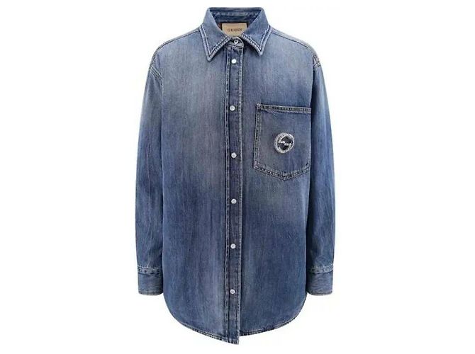 Gucci Gewaschene Bio-Denim-Jacke - Ansicht 4
