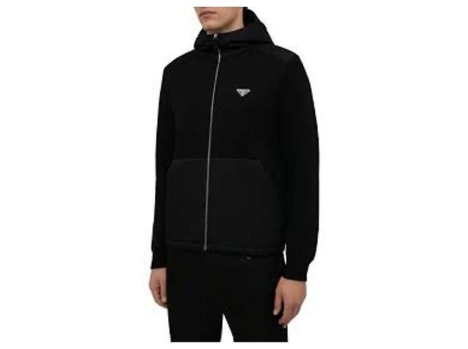 Prada Dreiecks Nylon Gabardine Wolljacke - Ansicht 5