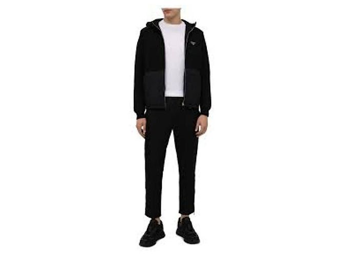 Prada Dreiecks Nylon Gabardine Wolljacke - Ansicht 6