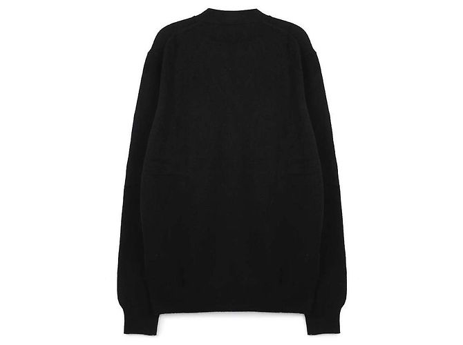 Comme Des Garcons Cardigan mit doppeltem rotem Herz-Patch Schwarz - Ansicht 4