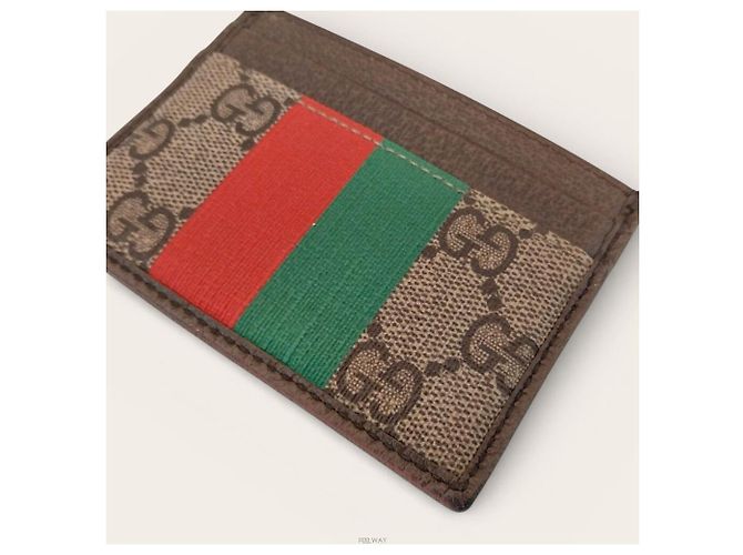 Gucci Portafoglio in pelle con stampa tigre Marrone - vista 5